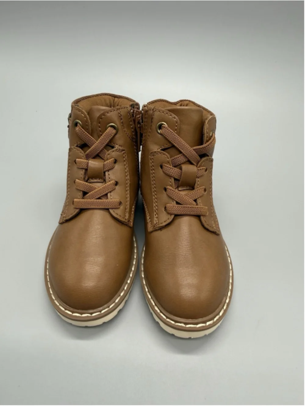Kenneth Cole New York Pace Zamir Moto Boots Cognac brown color Toddler Size 6